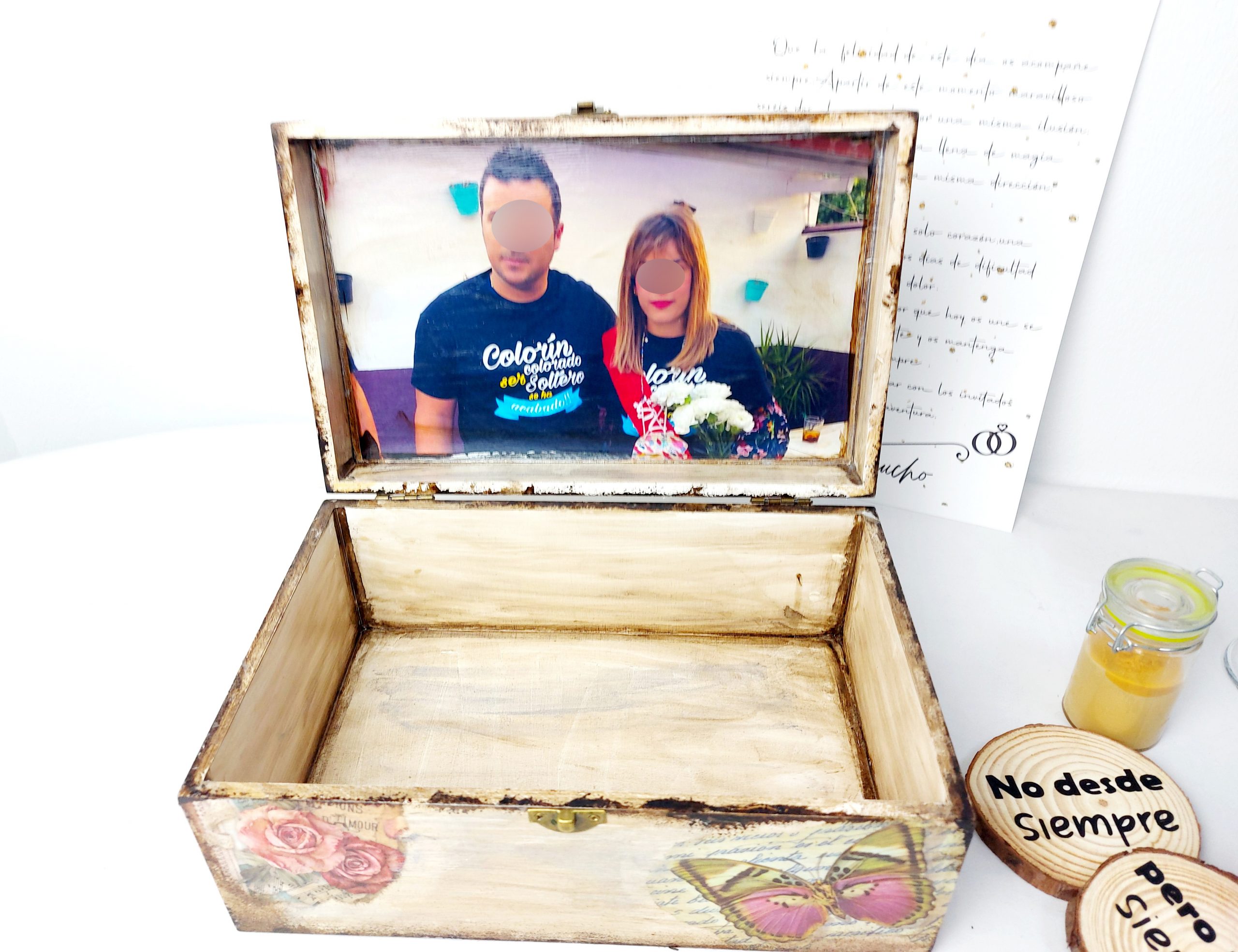 Pack novios en caja de madera - Imagen 7