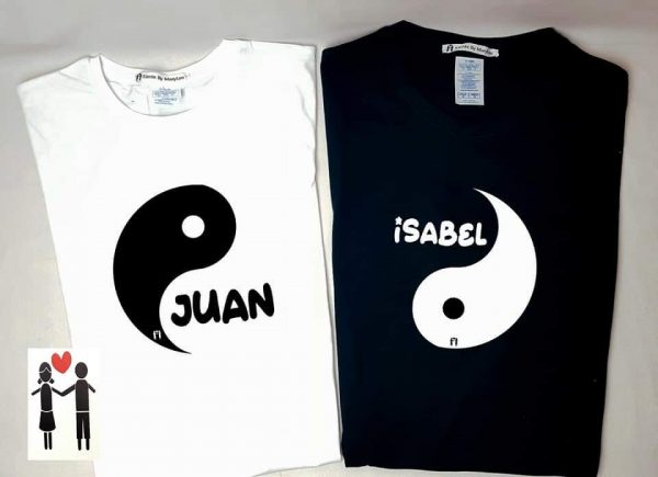 Conjunto 2 camisetas. Yin y yang