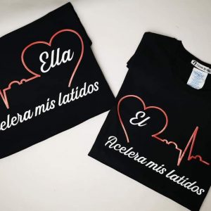 Conjunto 2 camisetas. Aceleras mis latidos