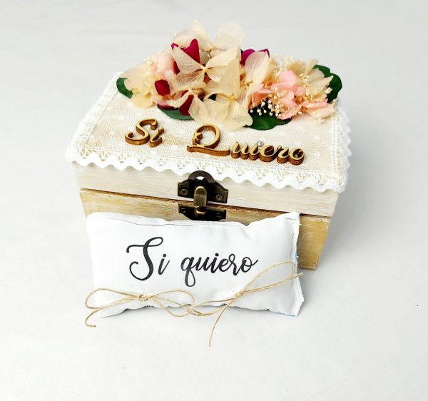 Caja porta alianzas de madera
