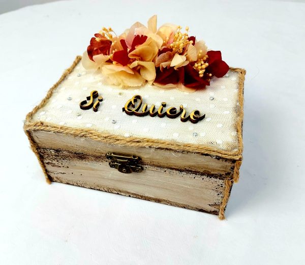 Caja arras de madera