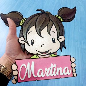 Colgador madera niña