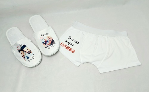 conjunto boxer y zapatillas