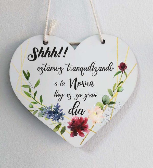 Placa novia corazón - Imagen 2