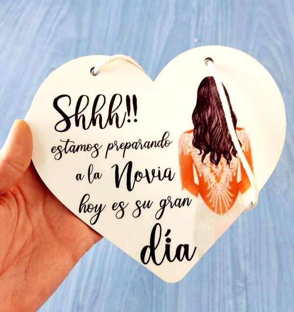 Placa novia corazón - Imagen 3