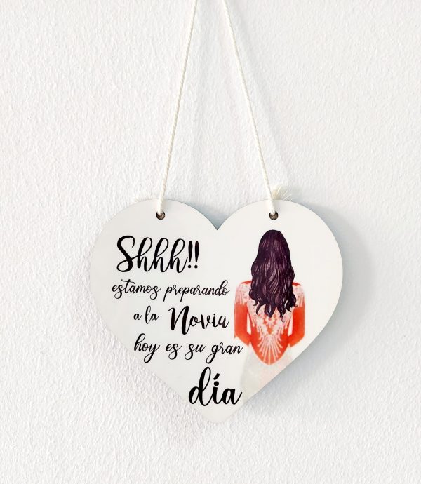 Placa novia corazón - Imagen 4