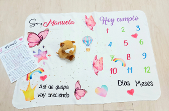 manta cumplemes mariposas