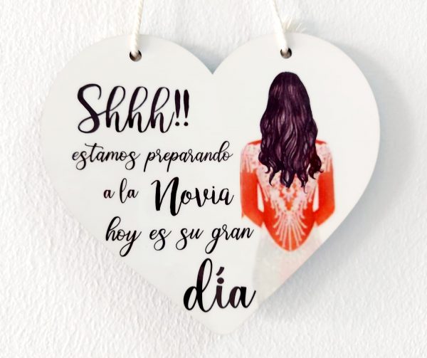 Placa novia corazón - Imagen 5