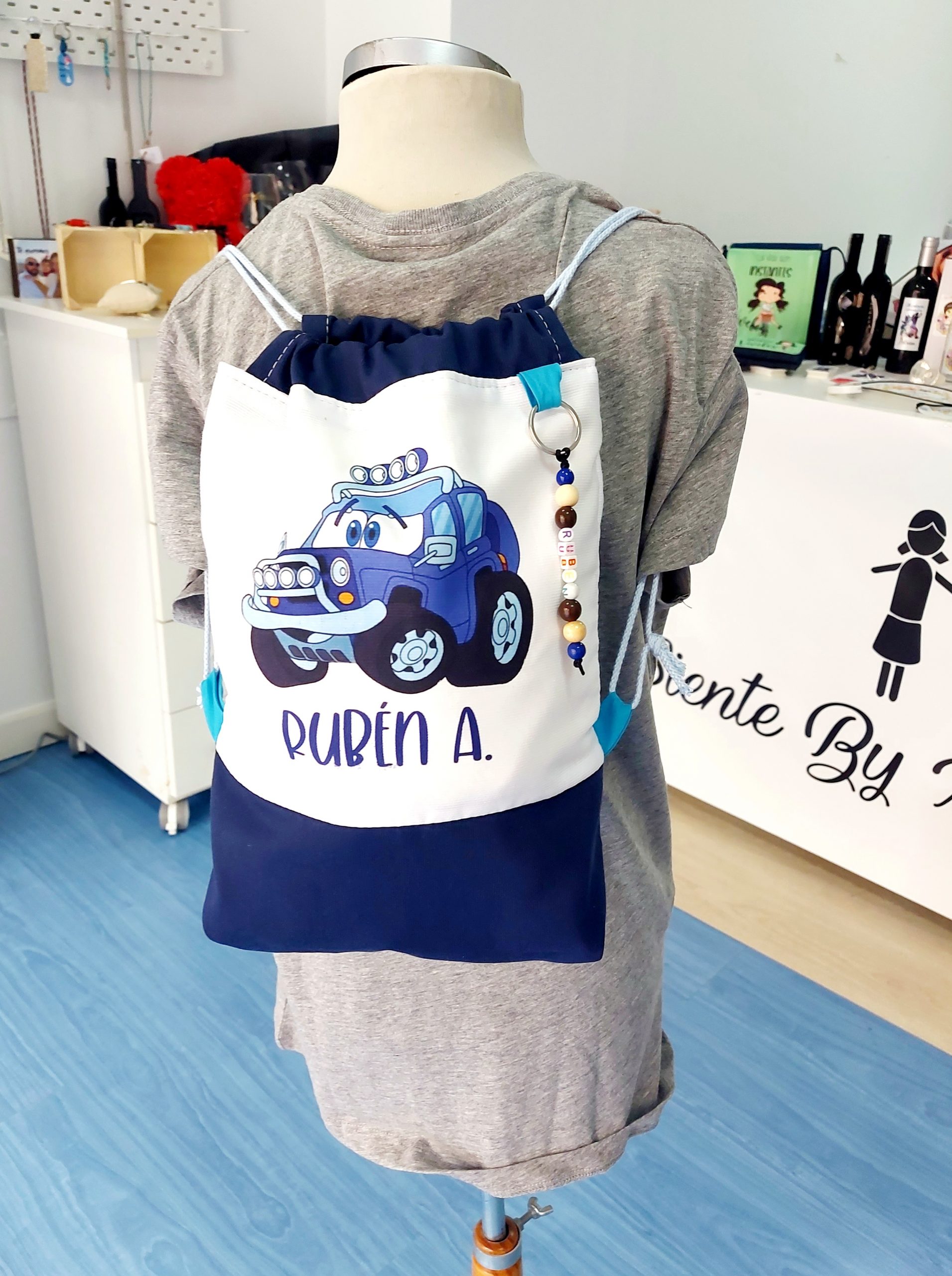 Mochila Coche azul - Imagen 3