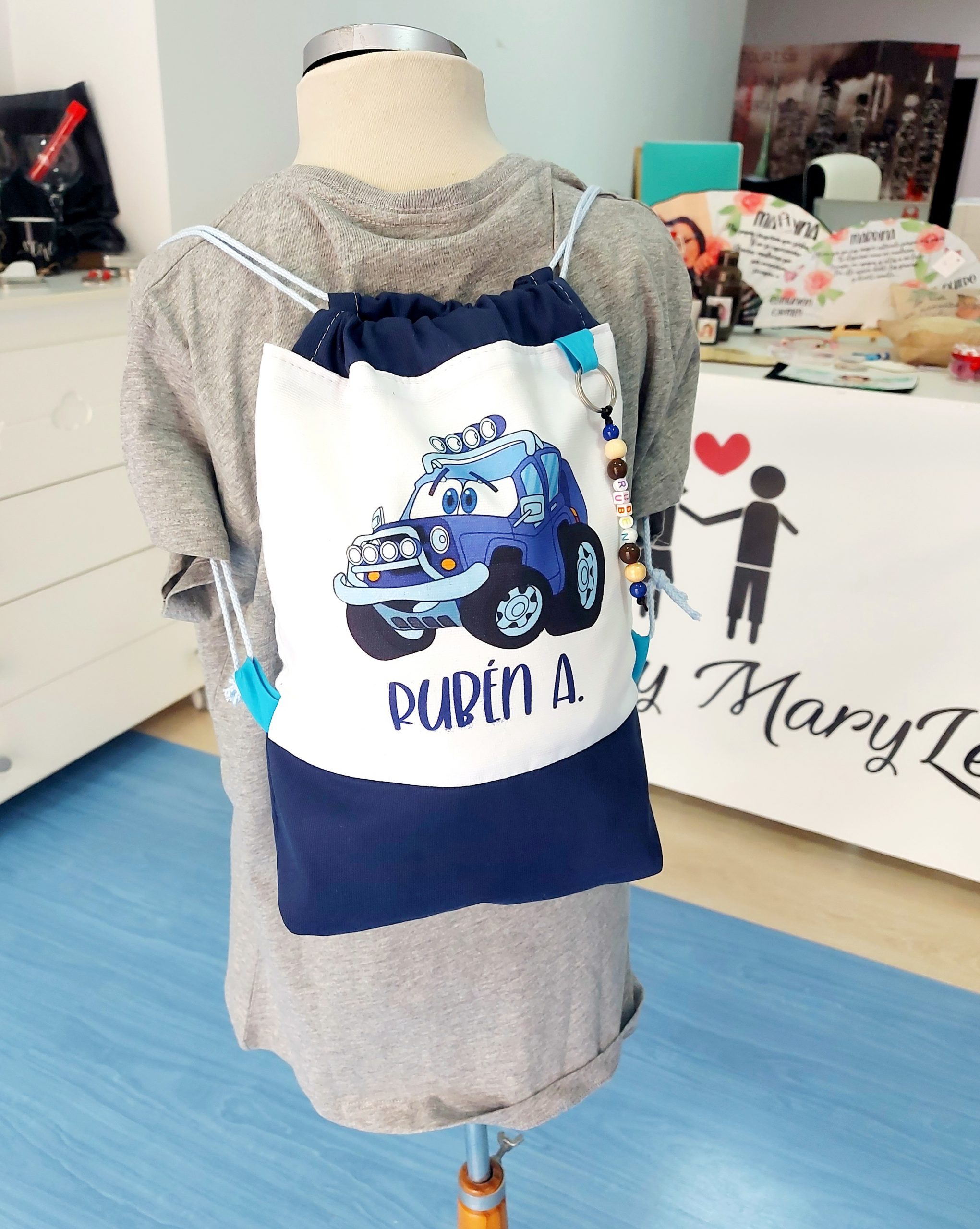 Mochila Coche azul