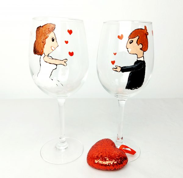 2 Copas pintadas a mano - Imagen 2