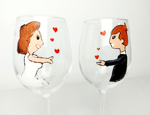 2 Copas pintadas a mano - Imagen 3
