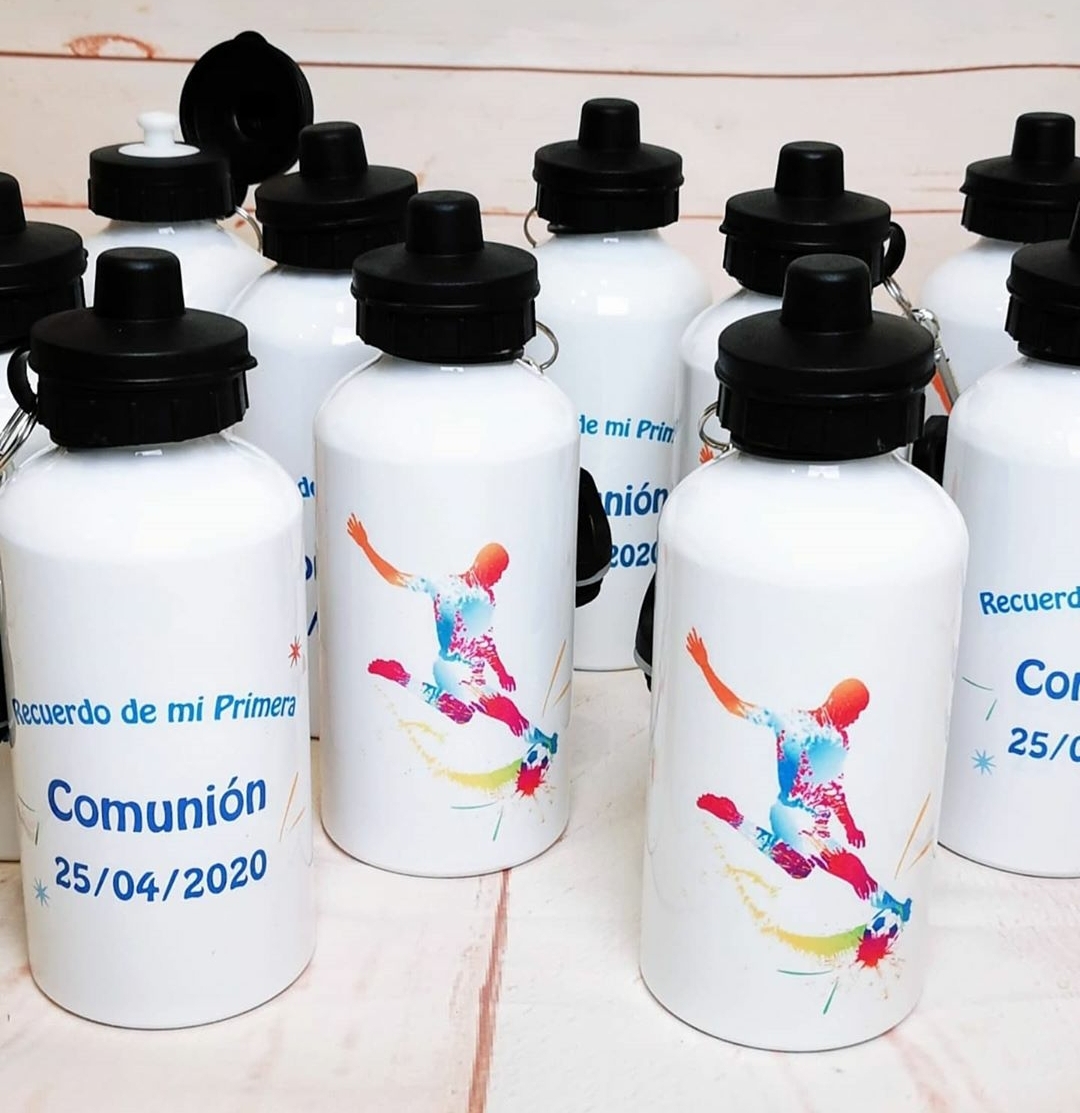 Botella aluminio, 2 tapones - Imagen 3