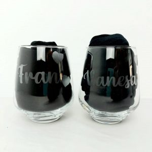 2 vasos grabados