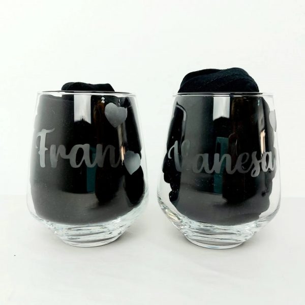 2 vasos grabados