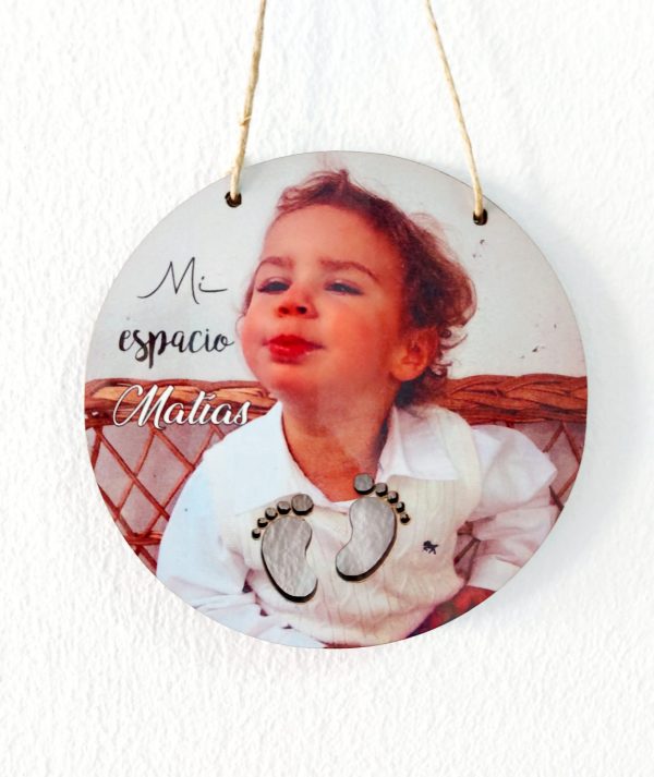 Placa de madera puerta pies - Imagen 2