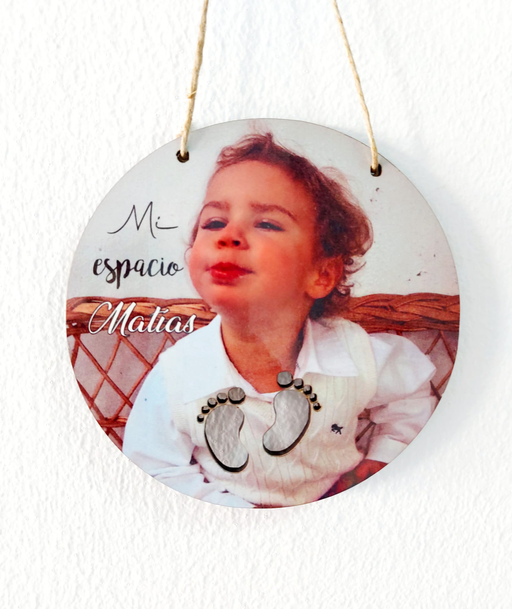 Placa de madera puerta pies - Imagen 2