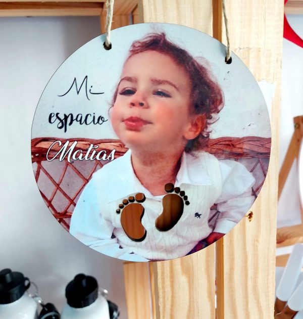Placa de madera puerta pies - Imagen 4