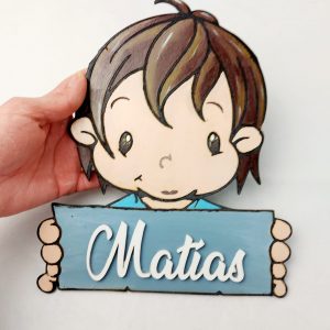 Colgador madera niño