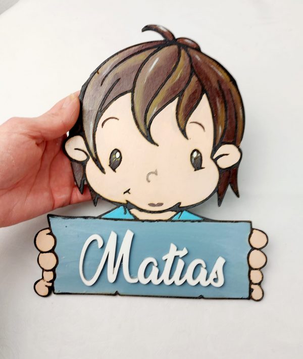 Colgador madera niño