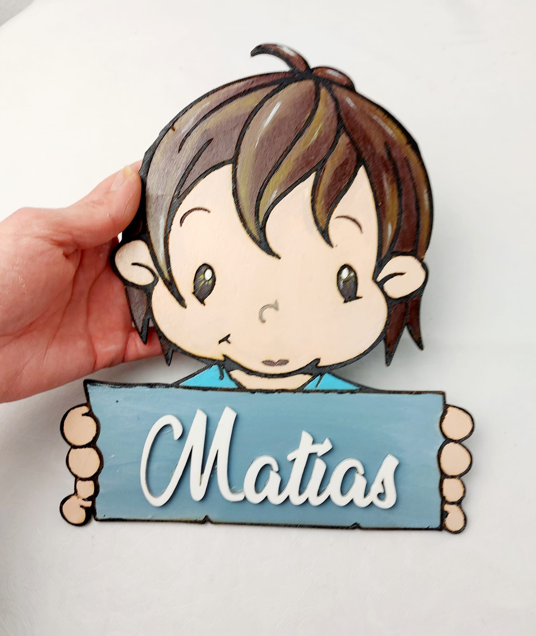 Colgador madera niño