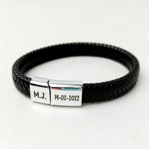 Pulsera cuero trenzado
