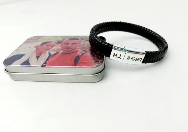 Pulsera cuero trenzado - Imagen 2