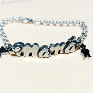 Pulsera Mamá cadena acero