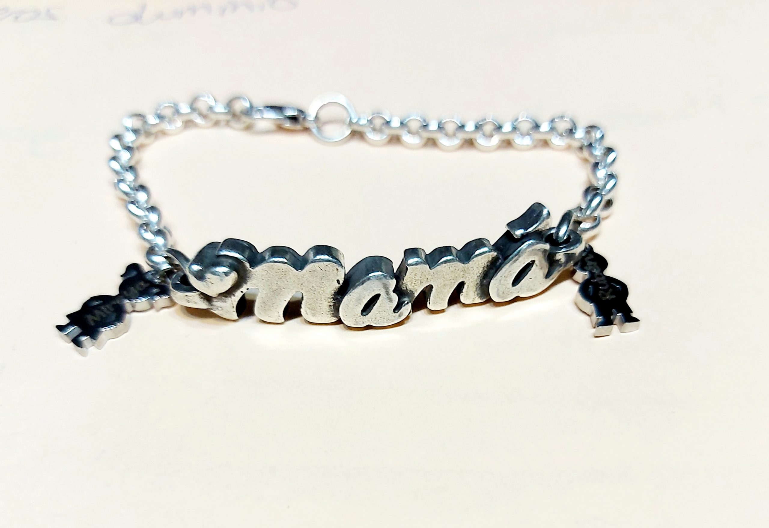Pulsera Mamá cadena acero