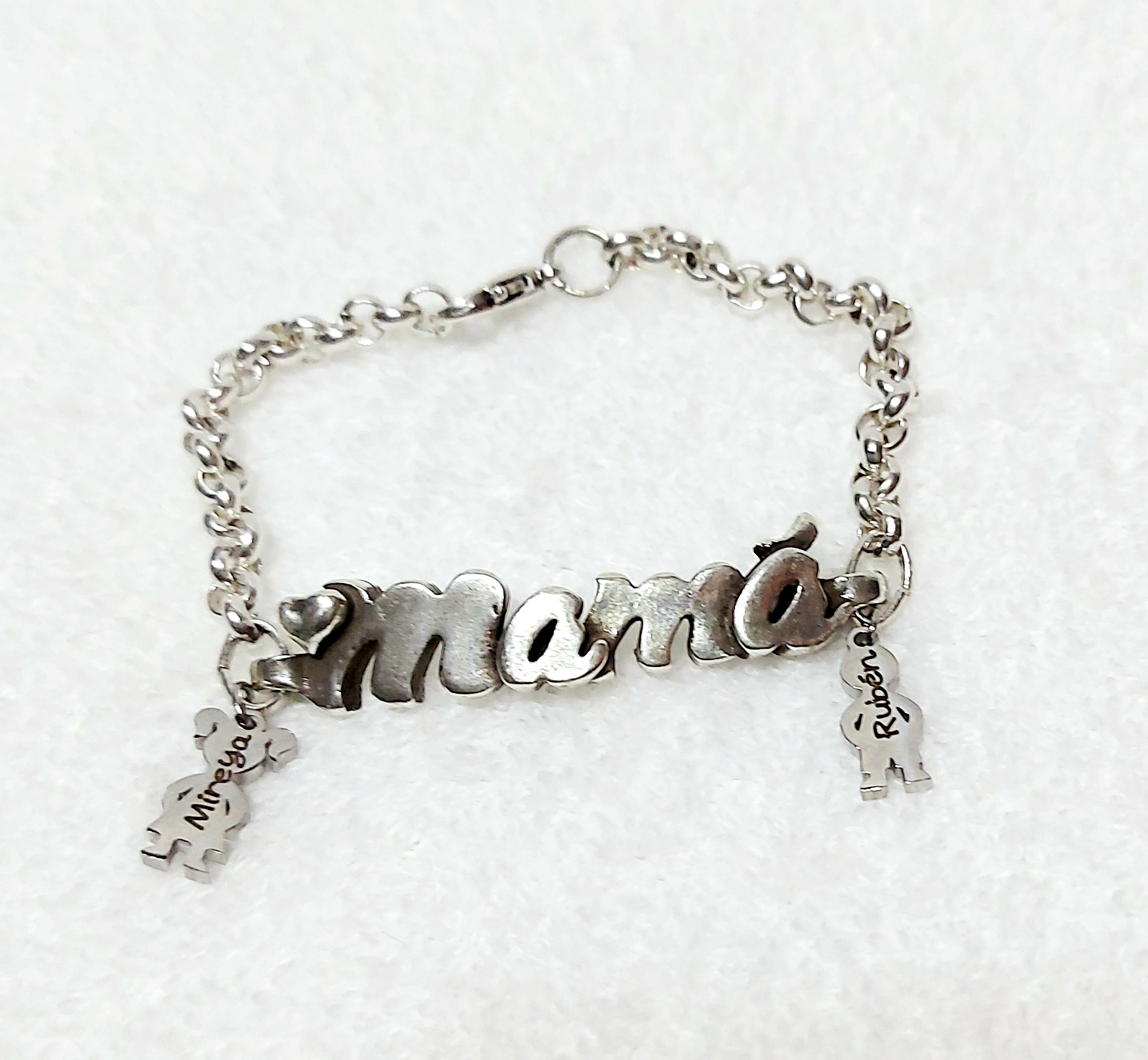 Pulsera Mamá cadena acero - Imagen 2