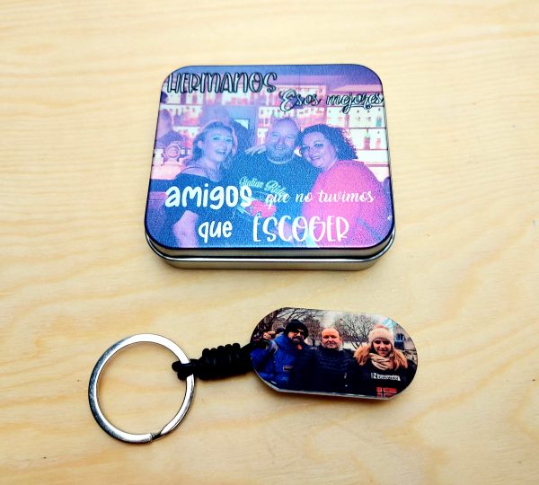 llavero aluminio personalizado papa - Imagen 4
