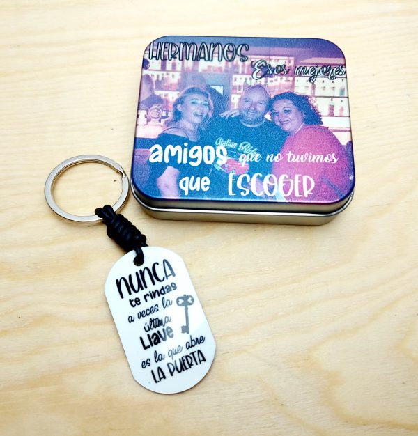 llavero aluminio personalizado papa - Imagen 5