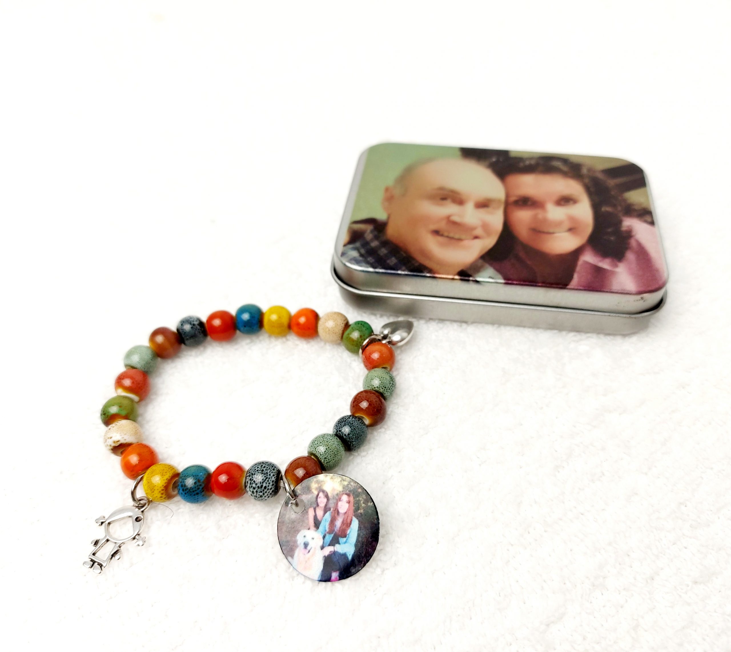 pulsera de piedras de cerámica