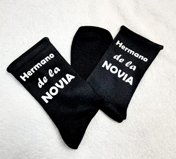 Calcetines con texto negro - Imagen 4
