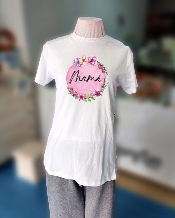 Camiseta mamá flores - Imagen 2