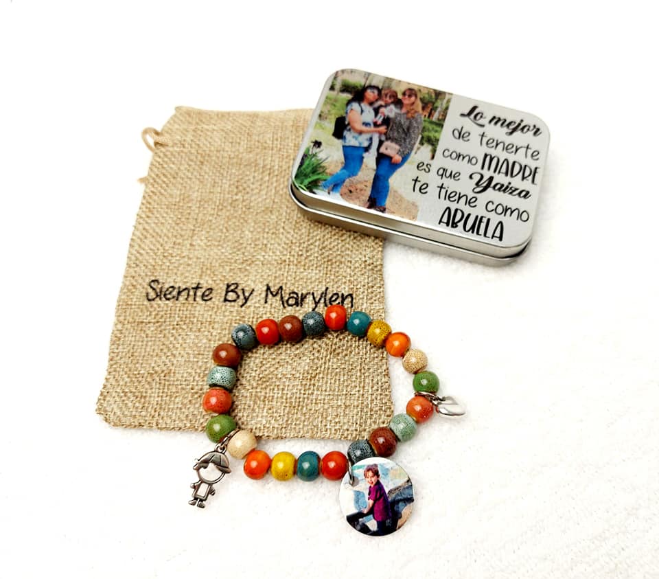 pulsera de piedras de cerámica