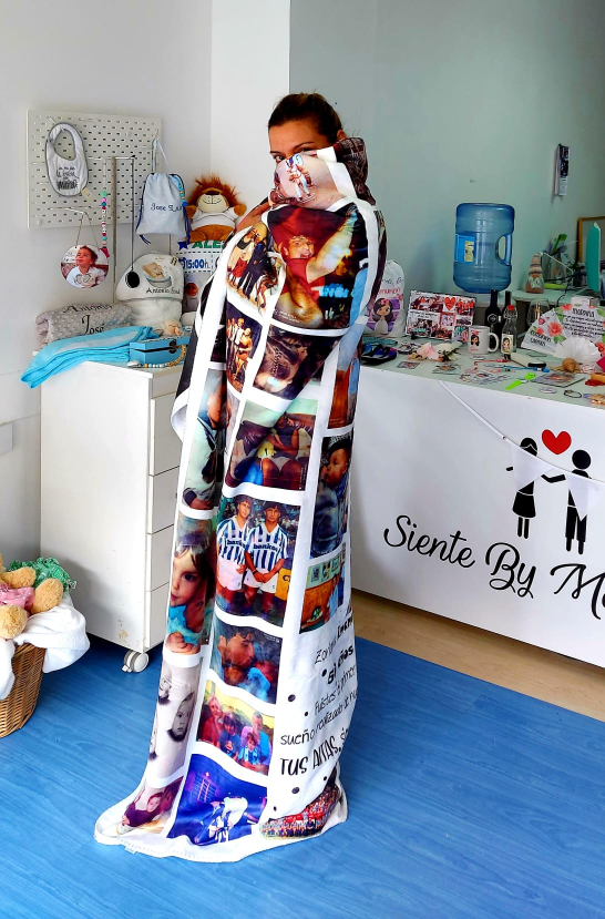 manta corazones grande