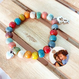 Pulsera piedras chapa aluminio