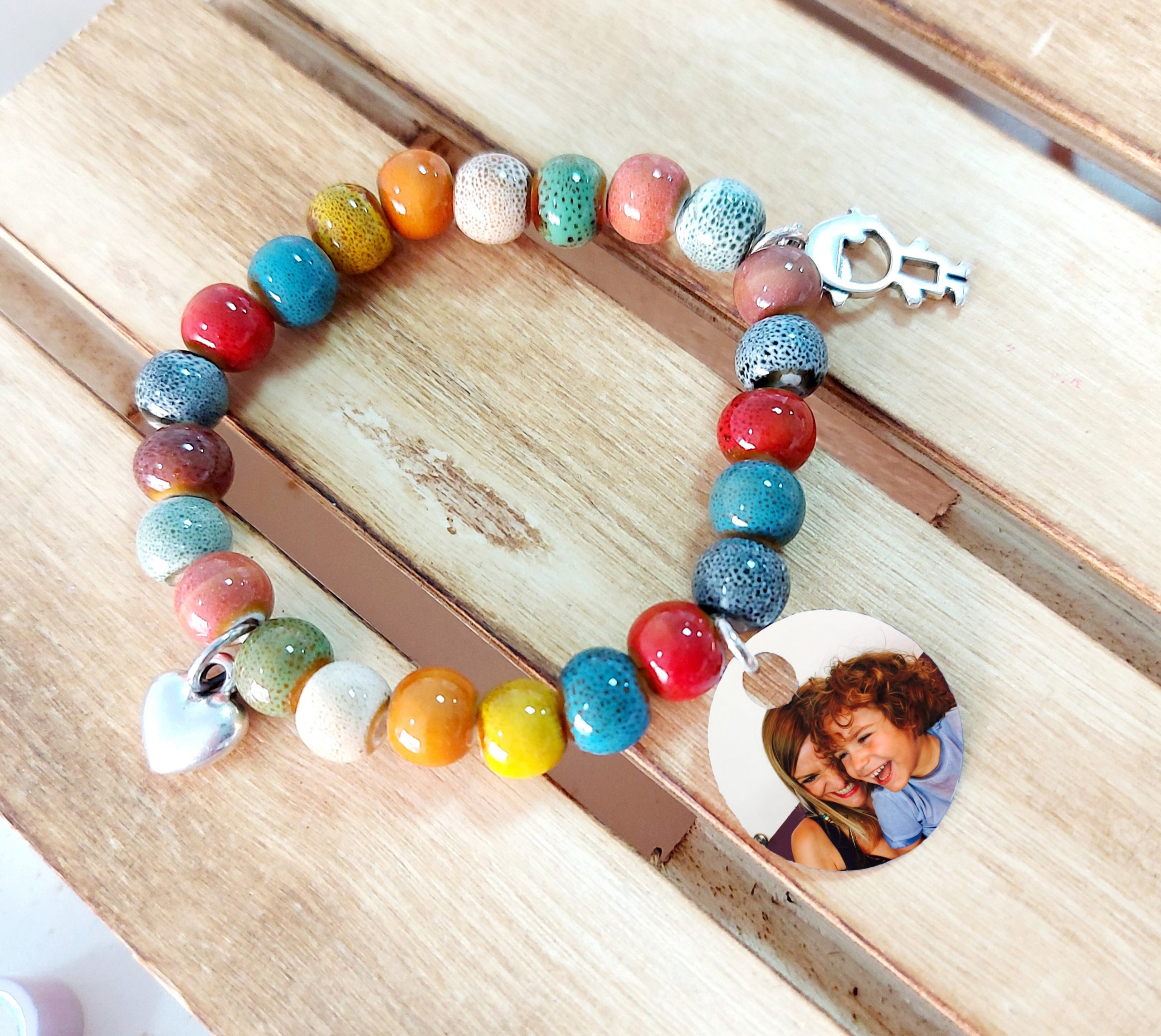 Pulsera piedras chapa aluminio