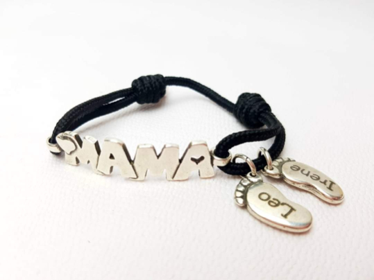 pulsera pies grabados