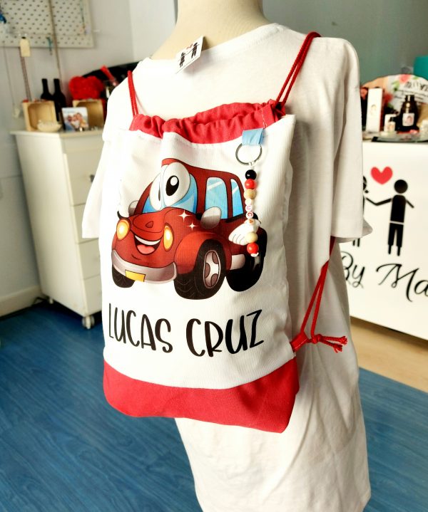 Mochila coche rojo - Imagen 2