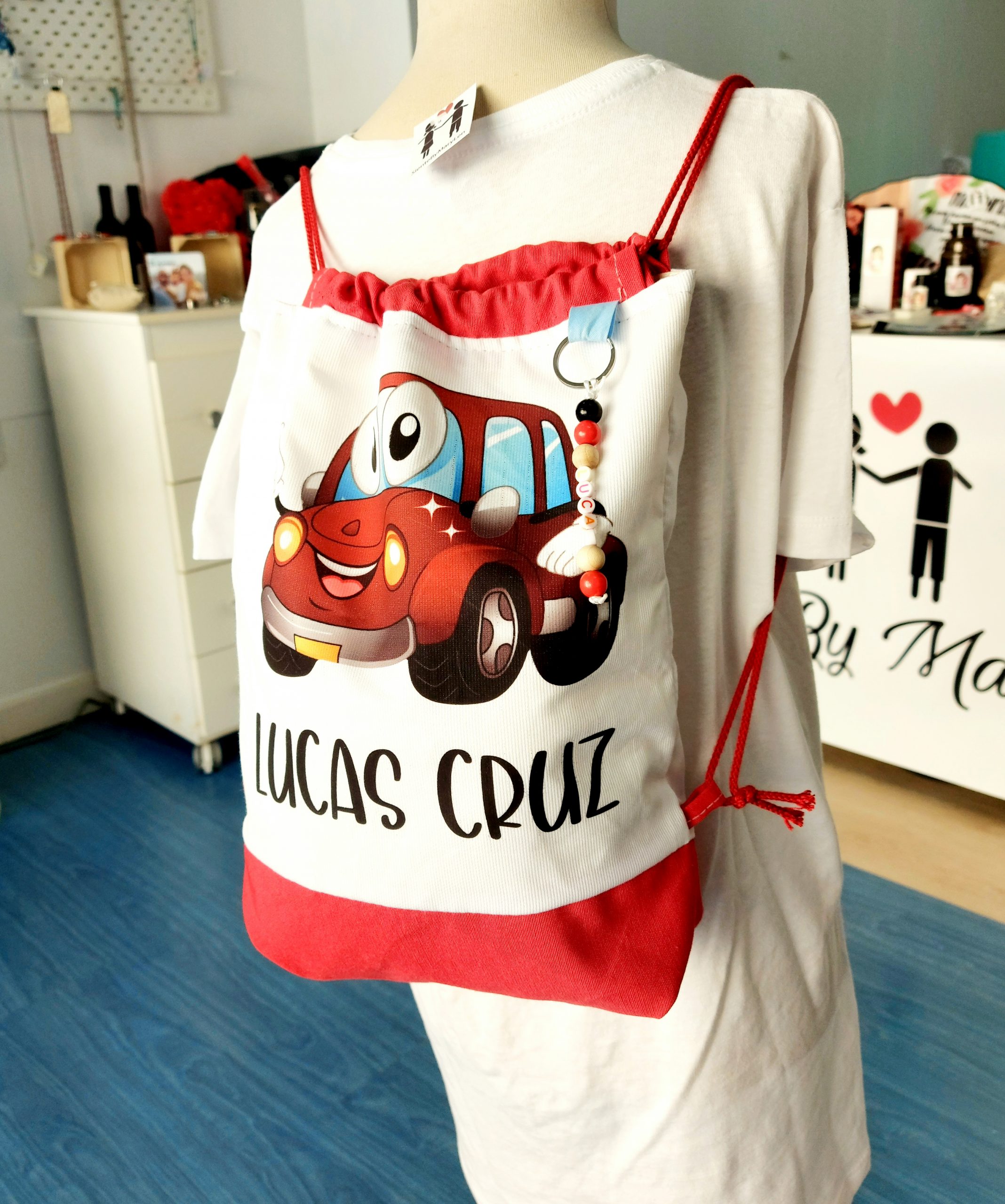 Mochila coche rojo - Imagen 2