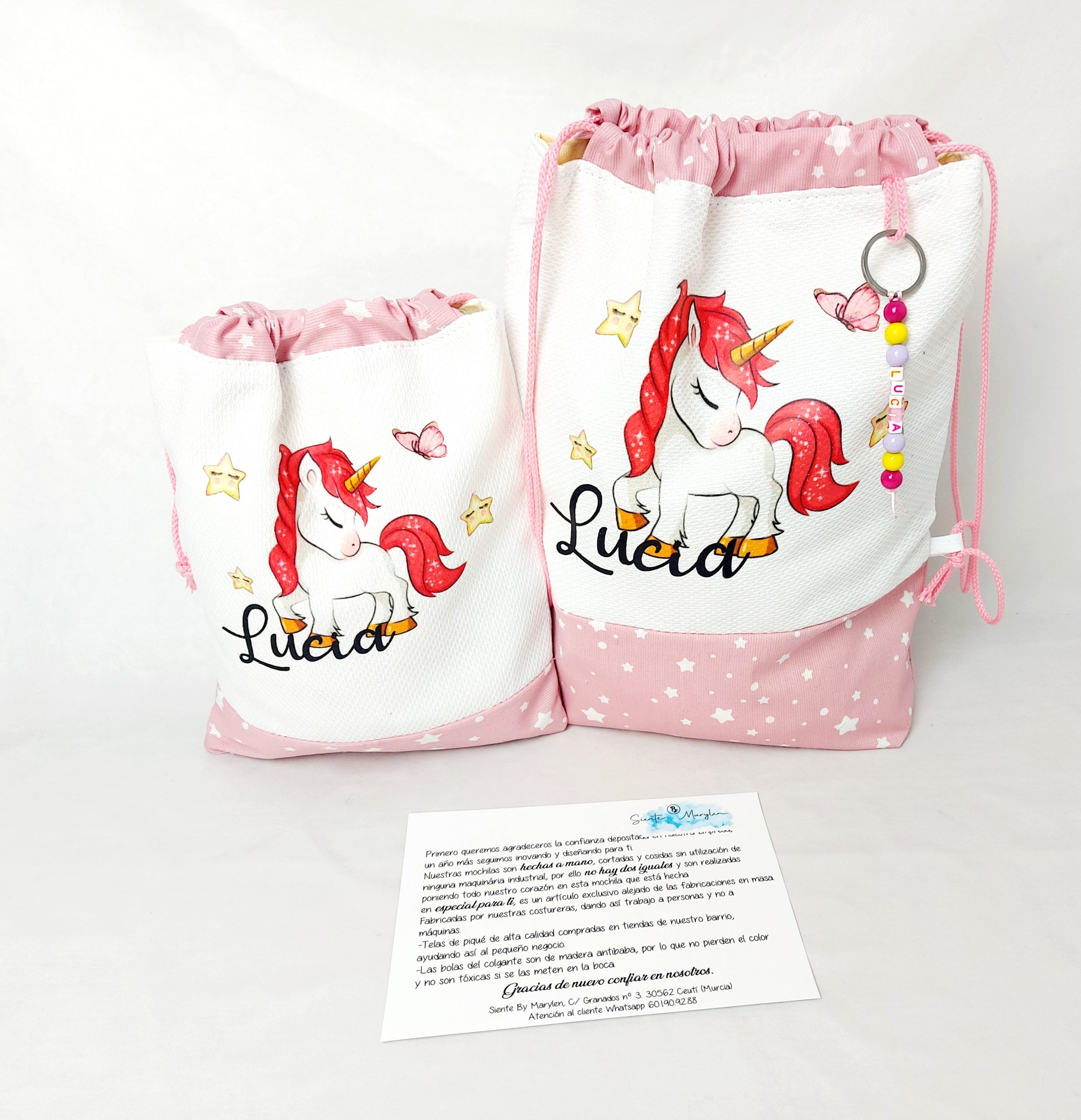 Pack mochilas unicornio