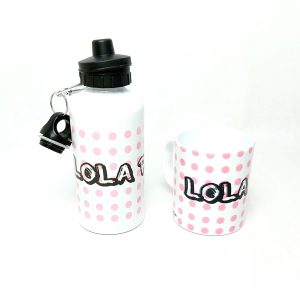 botella lola + taza