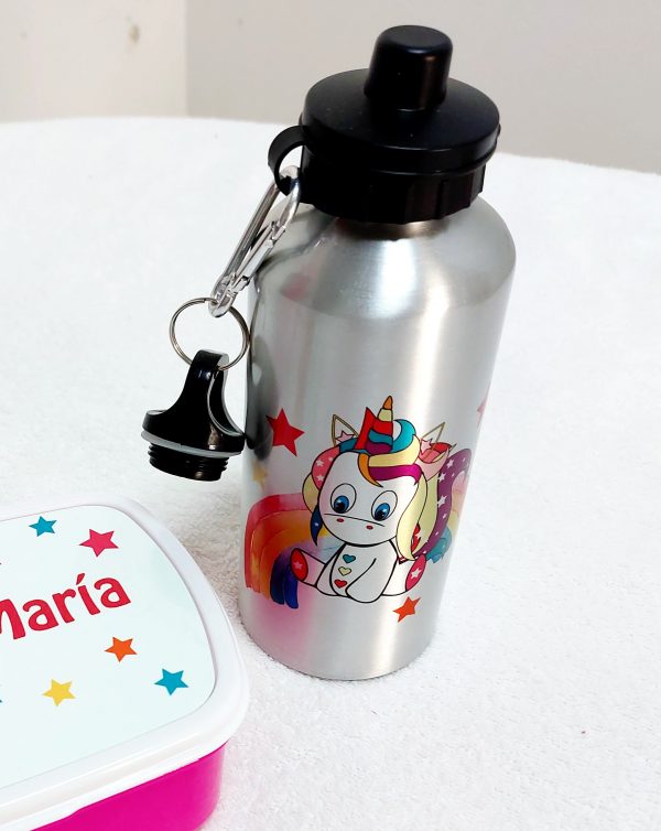 botella unicornio arcoiris