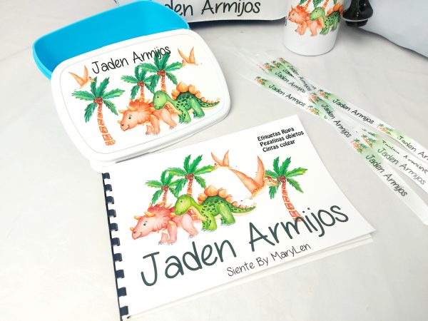 Conjunto vuelta al cole dinosaurio - Imagen 2
