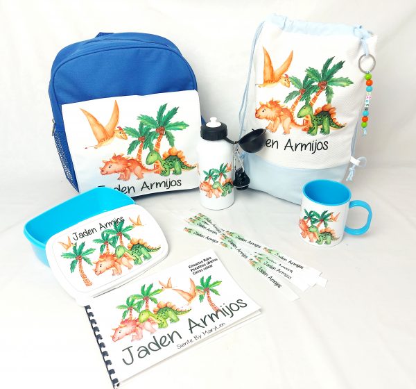 Conjunto vuelta al cole dinosaurio