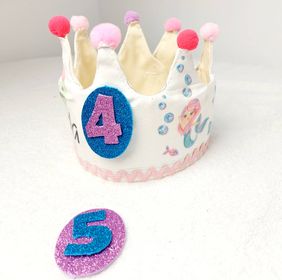 Corona cumpleaños sirena