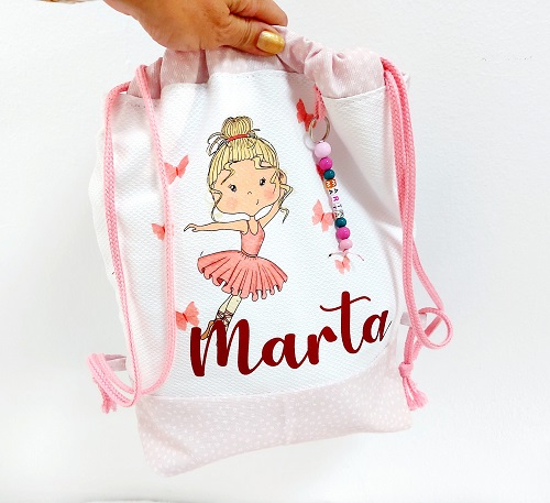 mochila tela bailarina