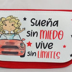 Estuche loneta rojo